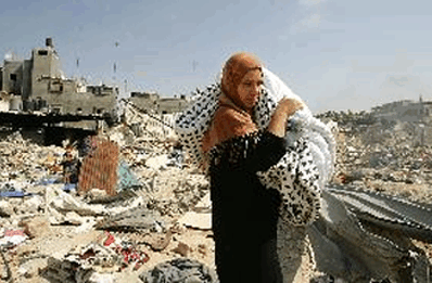 Palestine Jabalia woman 101804 AFP