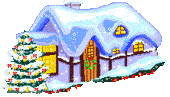 icon ani snow christmas house